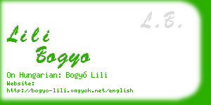 lili bogyo business card